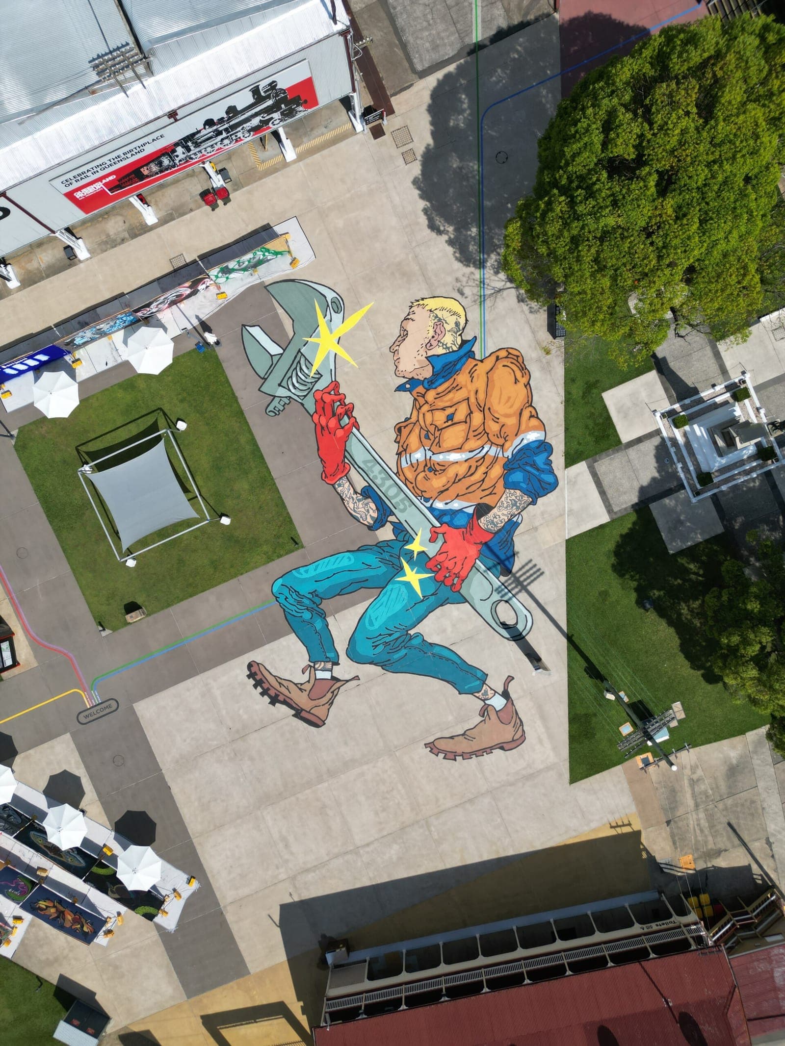 Queensland Museum Rail Workshops Mural