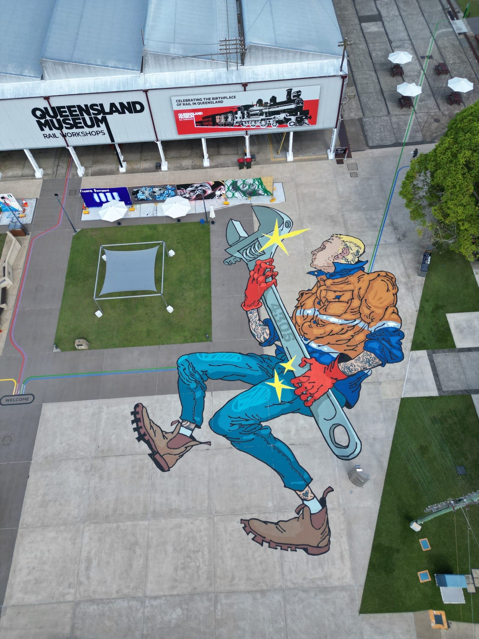 Queensland Museum Rail Workshops Mural
