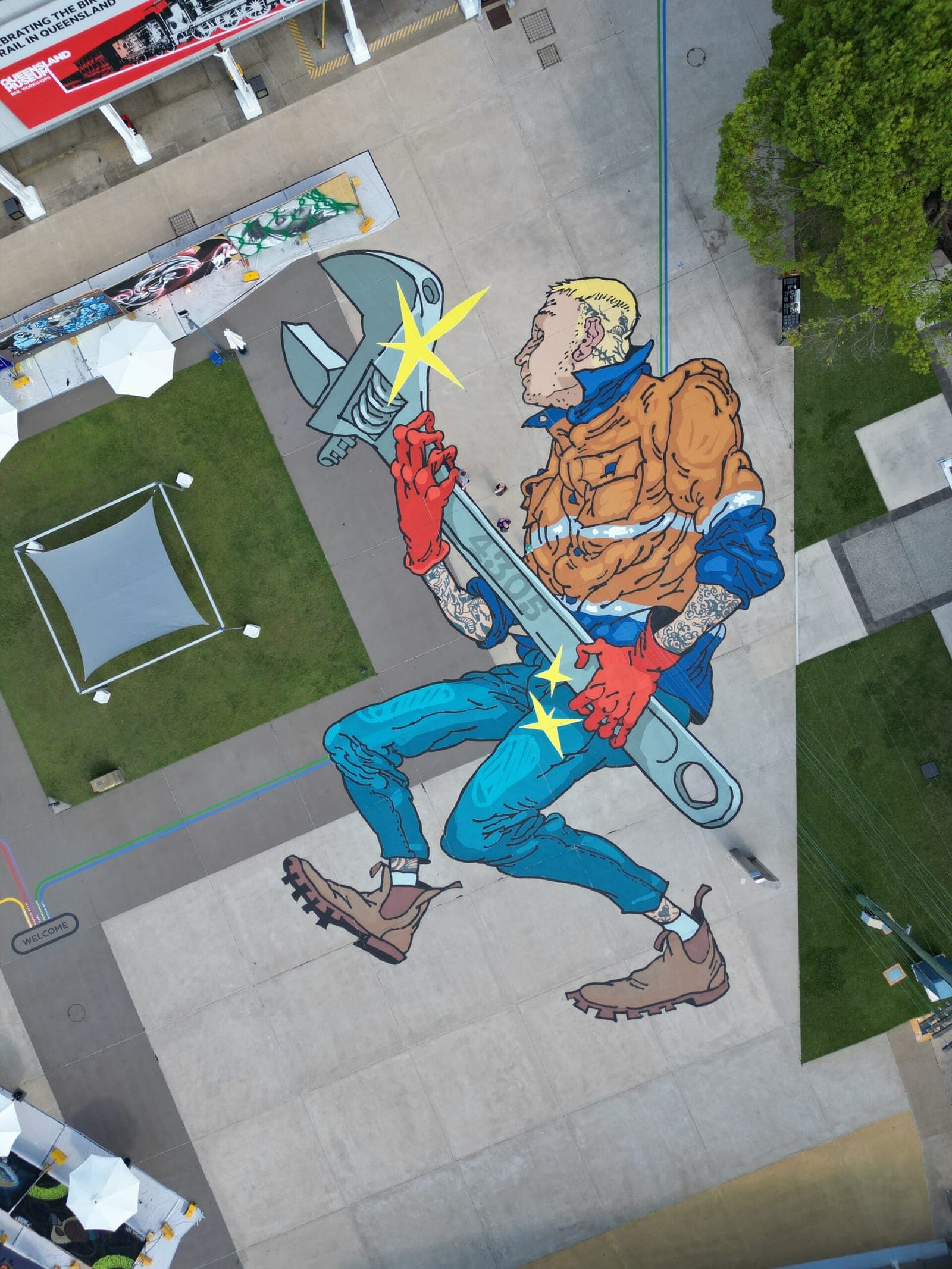 Queensland Museum Rail Workshops Mural